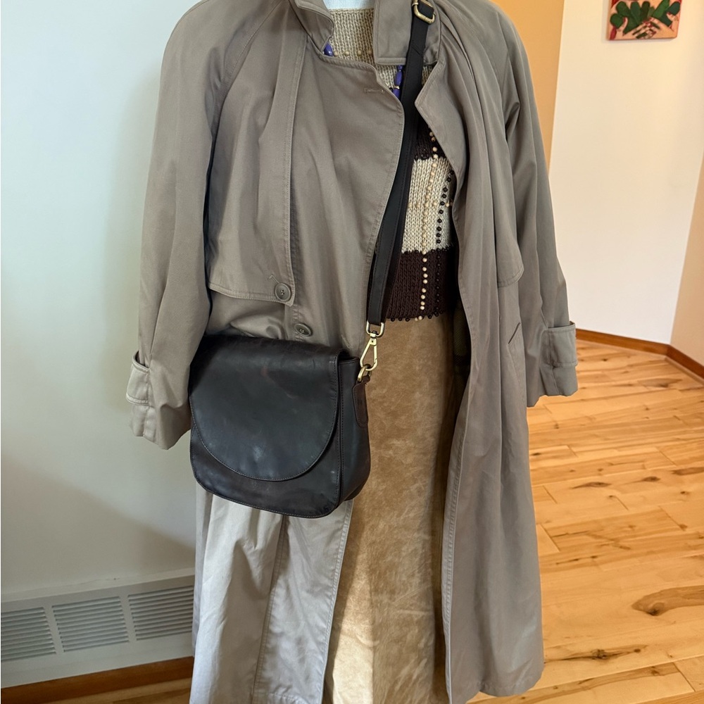Chocolate Brown and Cream Striped Sweater w tiny wooden beads- Vintage Nannell - Picture 10 of 15